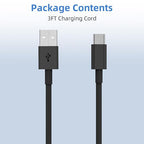 2Pack 3FT USB A to USB C Cable for iPhone 17 16 15 Charger Cord, for Apple 17 16 15/Pro/Pro Max/Plus Type C Cord, for iPad Pro 12.9/11, Air 5th/4th Gen, Car Carplay Charging Cable for Android(Black)