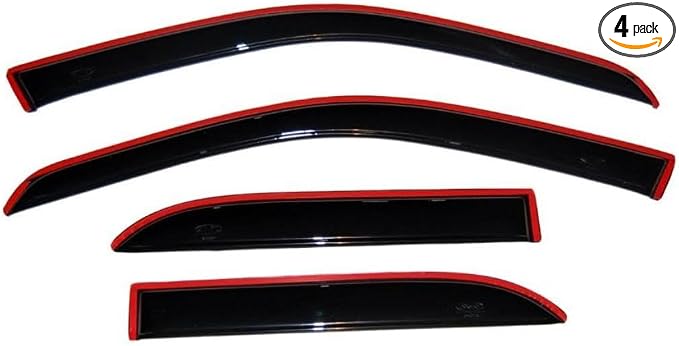 Auto Ventshade [AVS] in-Channel Rain Guards for 2022-2026 Nissan Frontier, Crew CAB ONLY | Window Vent Visors, 4 pcs. - Smoke | 194788