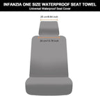 Premium Waterproof Seat Cover Towel Protector Neoprene Universal Fit, Upgraded 100% Washable & Removable Non-Slip Sweat Carseat Towel Covers, Perfect for Gym/Yoga/Workout（Beige,2PCS