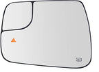 Left Driver Side Heated Blind Spot Convex Mirror Glass Replacement For 2019 2020 2021 Dodge Ram 1500 - Power Heated, Blind Spot, with Backing Plate, Replace 68402036AA 68402037AA