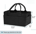 Mr. Pen- Baby Diaper Caddy Organizer, Black, Medium | Nursery Storage Bin and Car Organizer for Diapers and Baby Wipes