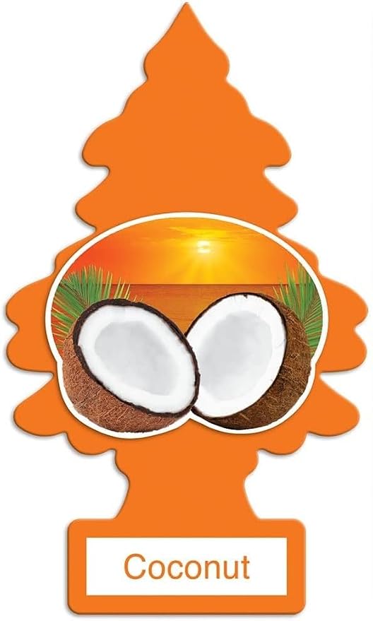 Hanging Car and Home Air Freshener, Coconut Scent, 10 Pack