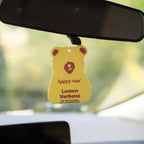 Lemon Verbena Hanging Car Cub Air Freshener - Scented and Infused with Natural Essential Oils - Cute 4-Pack