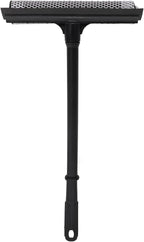 Window Squeegee, 2-in-1 Window Cleaner, Window Washing Kit, Multi-Use Car Windshield Cleaning Tool with Long Handle for Glass,Shower,Outdoor Window Cleaning (15.9")