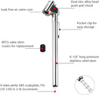 CZC AUTO Tire Pressure Gauge Heavy Duty Dual Head Mechanical Air Gauge Stainless Steel Stem for Car RV ATV Truck Motorcycle Bike, 10-120PSI (5 Pack)
