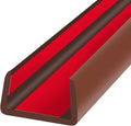 Rubber Edge Trim, Flexible Self Adhesive U Shaped Peel and Stick Edge Banding, 1-3/8"(35mm) U Channel Edge Protector for Door Sides, Edge Guards for Woods, Furniture, 20Ft, Brown Color