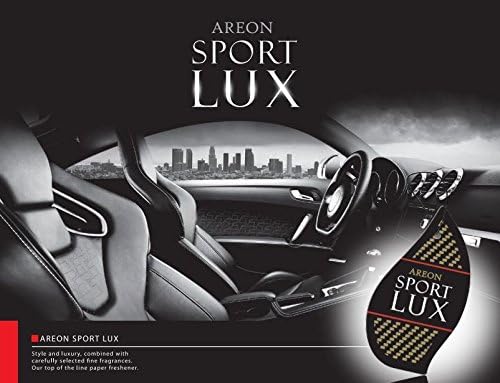 Sport Lux SILVER - Hanging Cardboard Air Freshener for Car, Home & Office - Premium Cologne Perfume with Natural Fragrances - Long Lasting, Fresh, Luxurious Scent - Stylish Design - Pack of 3