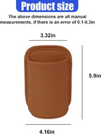 Leather Car Cup Holder, Hanging Automotive Back Seat Bottle Holders, Scratch-Resistant Vehicle Door Drink Holder, Clip-On Auto Organizer Accessories for Soda Cans, Coffee (Orange)