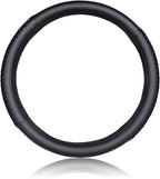 car Steering Wheel Cover Faux Leather Massage Universal fit 3D Honeycomb Hole Anti-Slip Sporty 15 Inches (Sliod Black Woven)