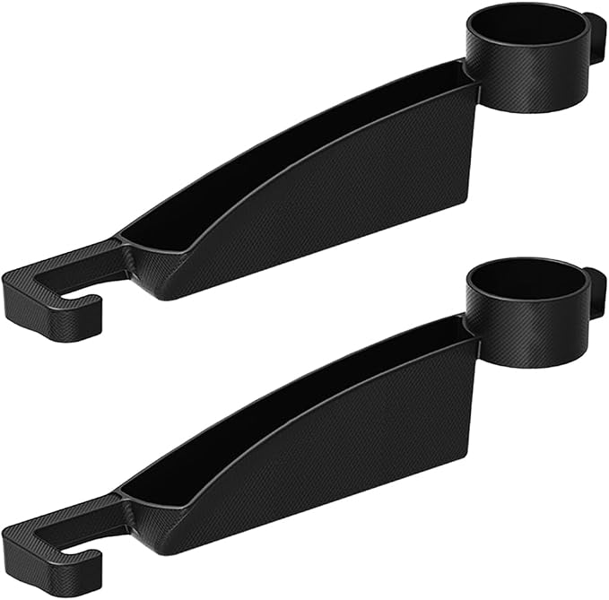 Car Seat Gap Filler, 2PCS Anti-Drop Multifunctional Vehicle Seat Side Gap Plug with Storage Slot, Automotive Blocker Seam Filler Console Organizer, Universal for SUV RV Truck (Black)