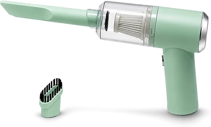 catsMeow Mini Handheld Vacuum Cordless, Lightweight Portable Small Vacuum Cleaner for Car, Desk, Keyboard, Sofa, Drawers and Crumbs, USB Rechargeable with Washable Filter, Mint Green