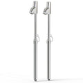 Silver Double Straight Type Tire Pressure Gauge, 2Pcs, 10-150 Psi, Suitable for Trucks, Cars, Motorcycles