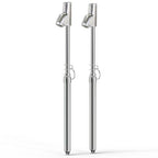 Silver Double Straight Type Tire Pressure Gauge, 2Pcs, 10-150 Psi, Suitable for Trucks, Cars, Motorcycles
