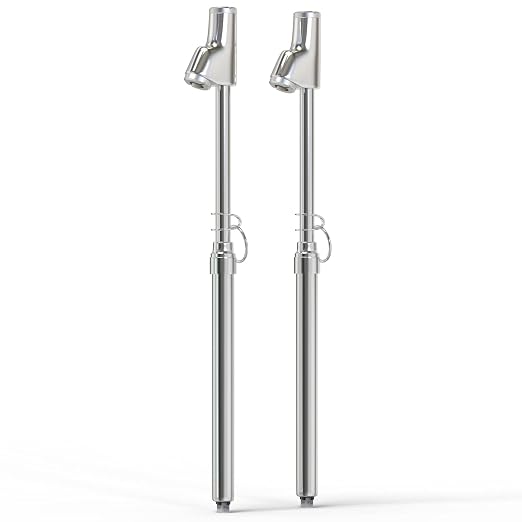 Silver Double Straight Type Tire Pressure Gauge, 2Pcs, 10-150 Psi, Suitable for Trucks, Cars, Motorcycles