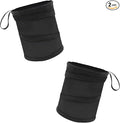 Collapsible Car Trash Can, Mini Portable Auto Garbage Bag, 2PCS | Pop-Up Vehicle Rubbish Bin, Waterproof Waste Basket Bin with Magic Sticker, Hanging Washable Auto Trash Bag