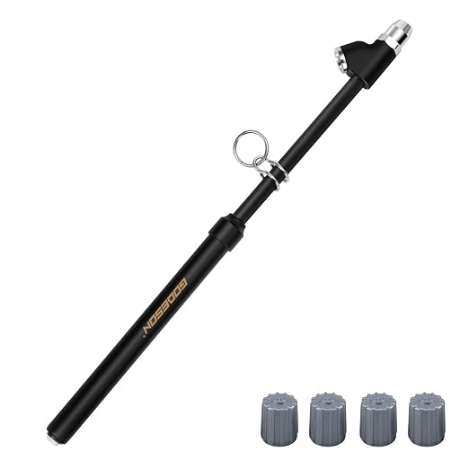 Straight-On Dual Head Tire Pressure Gauge 150 PSI for Semi Truck | Zinc Alloy Head and Stainless Steel Body, Extended Tube Heavy Duty for Semi Trucks,Trucks, RVs and Buses