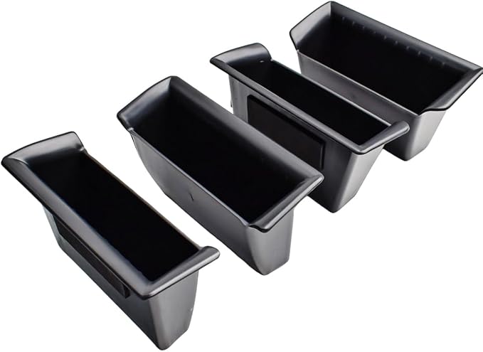 Door Side Storage Box Handle Container Compatible with Ram 1500 2019-2024 2025 2026 Accessories, ABS Inner Door Handle Organizer Phone Pocket Organizer Insert Tray Glove Pallet, 4PCS Set