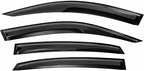 2016-2021 Tape-On Rain Guards for Honda Civic Hatchback Side Window Visor Deflectors 10th Gen HB Type-R EX EX-L LX Sport Touring 3D Wavy JDM Style Vent Shades