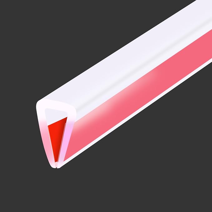 Clear Rubber Edge Trim, Flexible Baby Proof Edge Protector for Sharp Edge, 1/8" U Channel Edge Trim, Self-Adhesive Edge Guards for Glass, Plywood and Sheet Metal Parts, 20Ft, Transparent Color