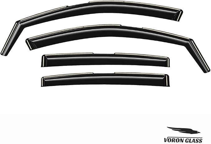 Voron Glass in-Channel Extra Durable Rain Guards for Toyota Venza 2021-2024, Window Deflectors, Vent Window Visors, 4 Pieces - 200683