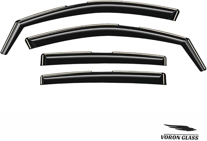 Voron Glass in-Channel Extra Durable Rain Guards for Toyota Venza 2021-2024, Window Deflectors, Vent Window Visors, 4 Pieces - 200891