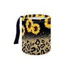 Portable Reusable Waterproof Car Trash Bin, Multipurpose Vehicle Organizer, Road Trip Essentials (Sunflower)