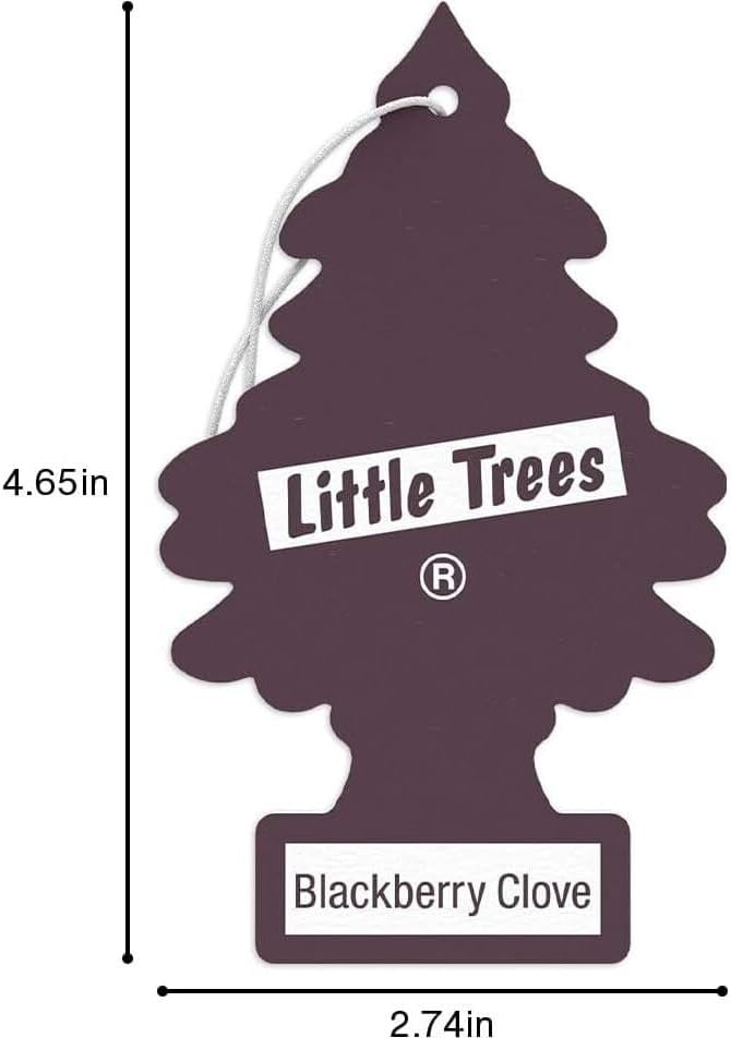 Car Air Freshener | Hanging Paper Tree for Home or Car | Blackberry Clove | Pack of 24