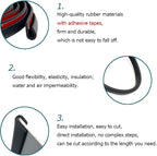 Rubber Edge Trim Black, U Channel Rubber Seal Strip with Self-Adhesive Tape, Metal Edge Protector Fit for 0.15", 10Ft (118in)