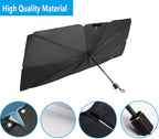 Windshield Sun Shade 2025 Car Accessories 100% Blackout Car Front Windsow Shades Umbrella Automotive Sun Visor Block Heat Insulation Protection (Red)
