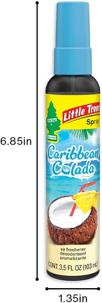 Car Air Freshener | Spray Provides a Long-Lasting Scent for Auto or Home | On-the-go Freshness | Caribbean Colada, 6 Air Fresheners