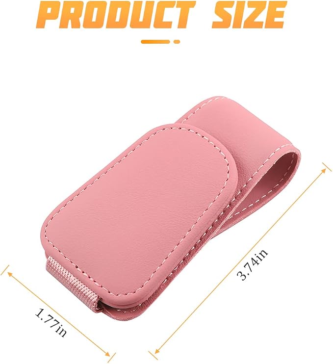 Sunglasses Holders for Car Sun Visor, Leather Eyeglasses Hanger Mounter, Magnetic Glasses Holder and Ticket Card Clip, Auto Interior Accessories Universal for SUV Pickup Truck