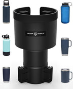 Car Cup Holder Expander, Long Base for 32-40oz Large Bottles | For Deeper cup holders on RAV4, Adjustable offset adapter, Holds 3.4-3.8 in bottles Mugs, Extender for Yeti Owala Hydro Flask