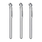 Pencil Tire Pressure Gauge (10-75PSI) Stainless Steel Body and Metal Made Nozzle 3 Measurements for Vehicles (3 Pack)