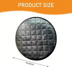 Shakas Car Steering Wheel Cover Sun Shade, Aluminum Film Car Wheel Cover Heat Insulation Cooling, Thickened Anti-aging Foldable Reflective Protector, for Most Cars SUV Truck Van (Black)