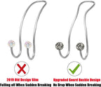 Bling Purse Hook for Car Headrest, Upgraded Cute Car Seat Hooks for Bag Handbag, Durable Stainless Auto Purse Hanger Holder 2 Pack, Grey