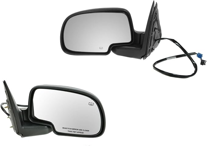 2 Piece Driver and Passenger Side Set View Mirror Electric Adjustment Heated No Memory Textured Compatible with 2003-2006 Chevy Avalanche Silverado 1500 2500 GMC Tahoe Sierra 1500 2500 & HD Yukon