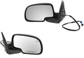 2 Piece Driver and Passenger Side Set View Mirror Electric Adjustment Heated No Memory Textured Compatible with 2003-2006 Chevy Avalanche Silverado 1500 2500 GMC Tahoe Sierra 1500 2500 & HD Yukon