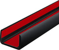 Rubber Edge Trim, Self Adhesive U Channel Edge Trim, Big Size U Shaped Trim, Edge Banding for Plywood, Woods, Shelf, Cabinet, Countertop, Size 3/8"(10mm), Length 20Ft, Black