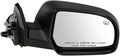 Passenger Side Mirror Assembly Electric Adjustment Heated No Memory Black Compatible with 2011-2014 Subaru Legacy Outback SU1321124 SU1321138