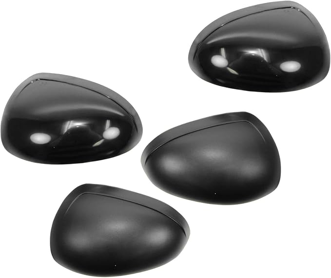 4 Piece Driver and Passenger Side Mirror Assembly Set Electric Adjustment Heated No Memory Black Compatible with 2000-2007 Ford Taurus 2000-2005 Mercury Sable With Textured Cap FO1320193 FO1320353