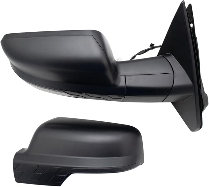 Passenger Side Mirror Power Heated Turn Signal Blind Spot Indicator Puddle Light Power Folding Textured Black Compatible with 2019-2022 Ram 1500 CH1321473