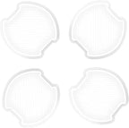 4Pcs Universal 3D Carbon Fiber Car Door Handle Paint Scratch Protector Sticker Auto Door Handle Cups Protective Pad(L)