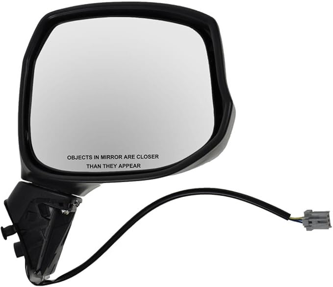 Passenger Side Power Mirror Smooth Black Paint to Match Compatible with 2012-2013 Honda Civic HO1321261 HO1321337