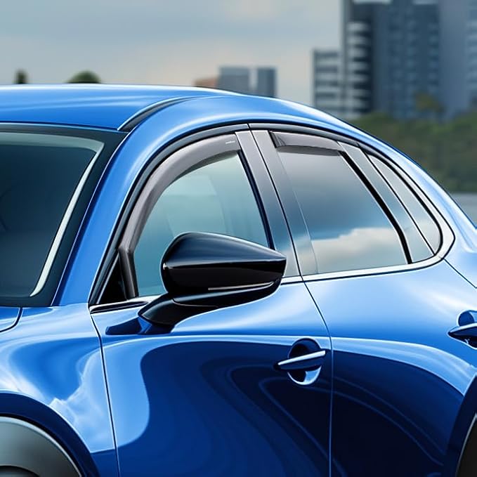 Goodyear Shatterproof in-Channel Window Deflectors for Mazda CX-30 2020-2026, Rain Guards, Window Visors for Cars, Vent Deflector, Car Accessories, 4 pcs - GY007842