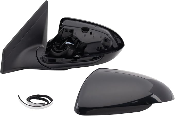 Driver and Passenger Side Mirror Power Heated Black Textured Paint to Match Compatible with 2017-2020 Hyundai Elantra HY1320253 HY1321253
