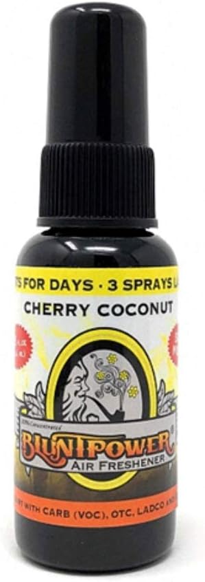 (Cherry Coconut, 1 Pack) Concentrated Air Freshener for Room and Car Spray - Oil-Based Diffuser Spray Bottle - Long-Lasting Bathroom Spray, Car Freshener, & Odor Eliminator Spray
