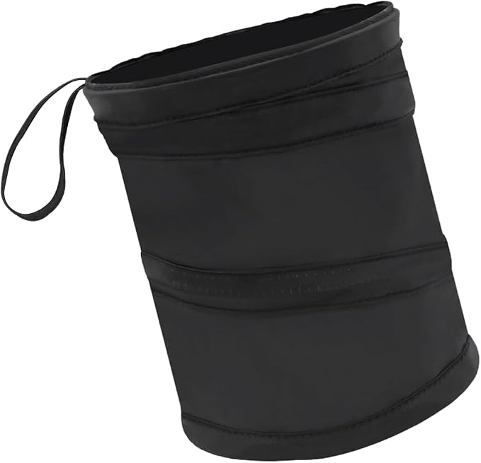 Collapsible Car Trash Can, Mini Portable Auto Garbage Bag, 1PC | Pop-Up Vehicle Rubbish Bin, Waterproof Waste Basket Bin with Magic Sticker, Hanging Washable Auto Trash Bag