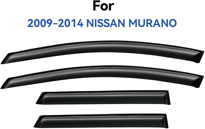 Window Visors Rain Guards Shield for 2009-2014 Nissan Murano, Out-Channel Window Vent Wind Deflectors Visors Shades for 09-14 Murano