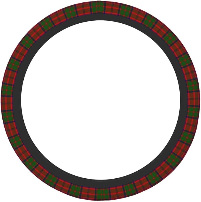 Thickened Elastic Steering Wheel Cover, Grant Tartan red Green Plaid Ultra, Soft, Breathable, Fit for Cars, SUVs, Trucks, Stylish Comfortable Grip