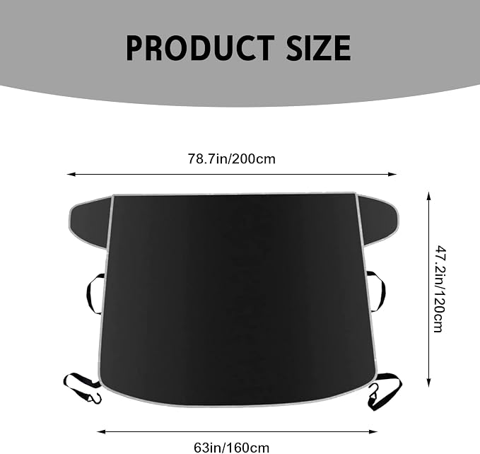 Car Windshield Cover for ice and Snow, Shade Blocks Winter Frost Hail Protector with Side Mirror Covers, Waterproof, Sunshade, Dustproof Windshield Cover for Cars, Trucks, Vans